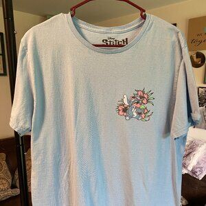 Disney Lilo and Stitch Summer Days Large Light Blue T-Shirt